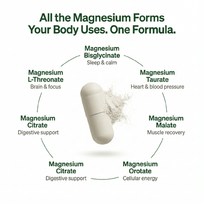 Magnesium Synergy 7-In-1 Complex - (500mg Elemental)