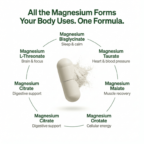 Magnesium Synergy 7-In-1 Complex - (500mg Elemental)